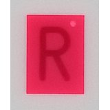 R Zeichen, 25 mm Schrifthhe, Buchstabenschablonen/Bleizeichen