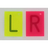 L+R Zeichen, Set, 25 mm Schrifthöhe, Buchstabenschablonen/Bleizeichen